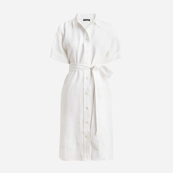 NWT J. Crew Petite capitaine shirtdress in linen - Picture 4 of 12